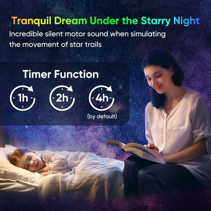 Galaxy Projector for Bedroom, HD Image Projector, Adjustable Light Knob, 13 Film Discs, for Kids.