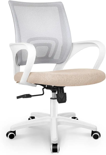 NEO CHAIR Black Mesh Gaming Office Chair Mid Back Lumbar Support Adjustable Height, Swivel.