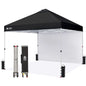 10x10 Pop Up Canopy with 1 Side Wall - Tent with One Push Setup - Outdoor Sun Shade for Events.