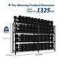 Heavy Duty Storage Shelves 4/5 Tiers Metal Shelving Unit Adjustable Organization Pantry Shelves.