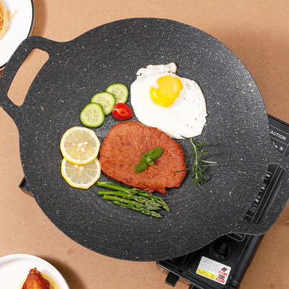 28-34CM Outdoor BBQ Grill Pan, Non-Stick Stovetop Baking Tray, Roasting Grill Plate.