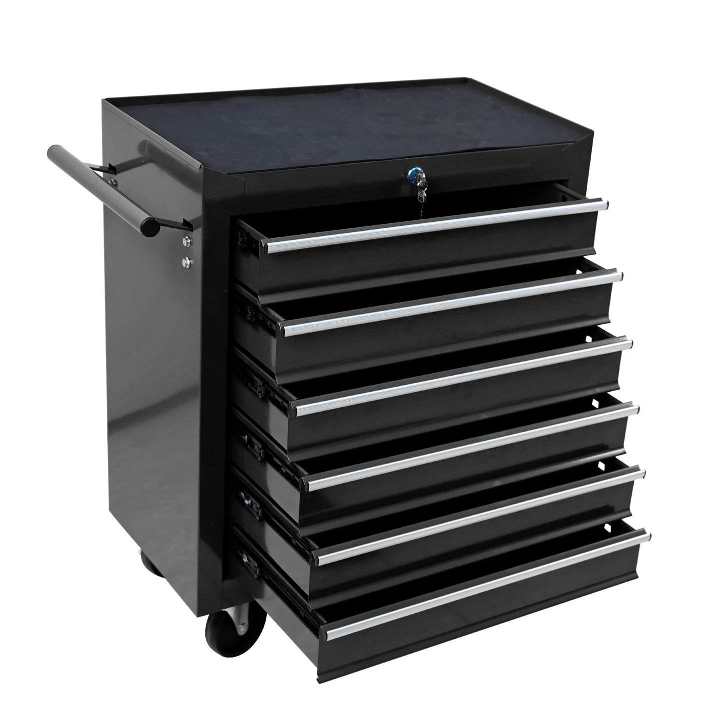 Rolling Metal Tool Chest with 6 Drawers, 20" 6-Drawer Tool Chest Cabinet with Ball Bearing Drawer Slides.