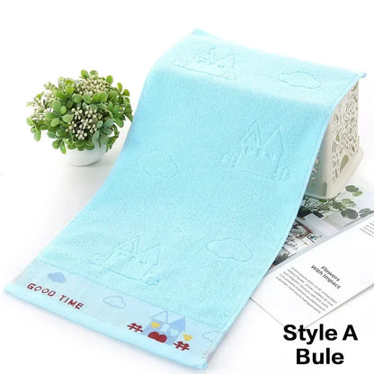 Pure Cotton Children's Towel, Soft Absorbent Baby Face Wash Towel for Kids.