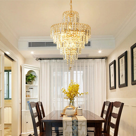 Luxury Crystal Chandelier Modern Ceiling Light Pendant Fixture Lighting, Elegant Decor.