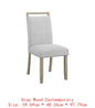 Contemporary 7pc Dining Set with White Faux Marble Rectangular Table and Full Back Upholstered Chairs.