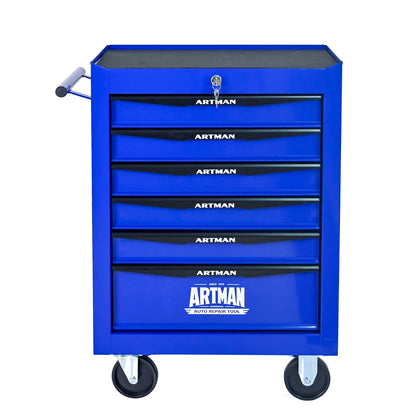 Rolling Metal Tool Chest with 6 Drawers, 20" 6-Drawer Tool Chest Cabinet with Ball Bearing Drawer Slides.