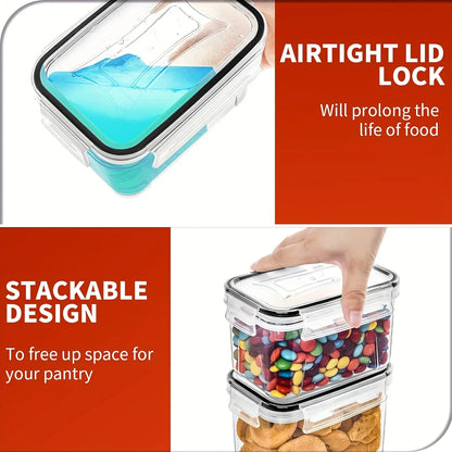 24Piece Airtight Food Storage Containers Set BPA-Free Plastic Canisters - Pantry Organizer with 40Labels