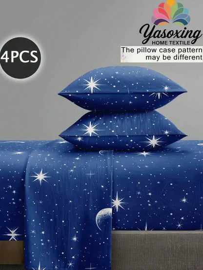 4PCS Zebra Print Bedding Set - Microfiber Sheet Set with Deep Pocket Fitted Sheet
