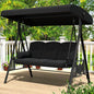 3-Seat Outdoor Porch Swing with Adjustable Canopy Removable, Adult Outdoor Swings for Porch.