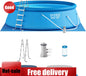 Inflatable Swimming Pool Set: 15ft x 48in – Includes 1000 GPH Cartridge Filter Pump – Removable Ladder.