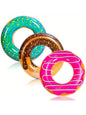JOYFY 32.5" Donut Pool Float with Glitters 3 Pack Funny Tube Toys for Swimming Pool.