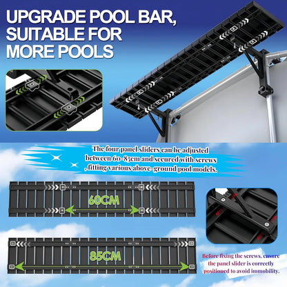 Outdoor Hot Tubs Pool Bar for Above Ground Pool Heavy Duty Pool Side Bar Swim Up Bar Aluminum