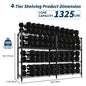 Heavy Duty Storage Shelves 4/5 Tiers Metal Shelving Unit Adjustable Organization Pantry Shelves.