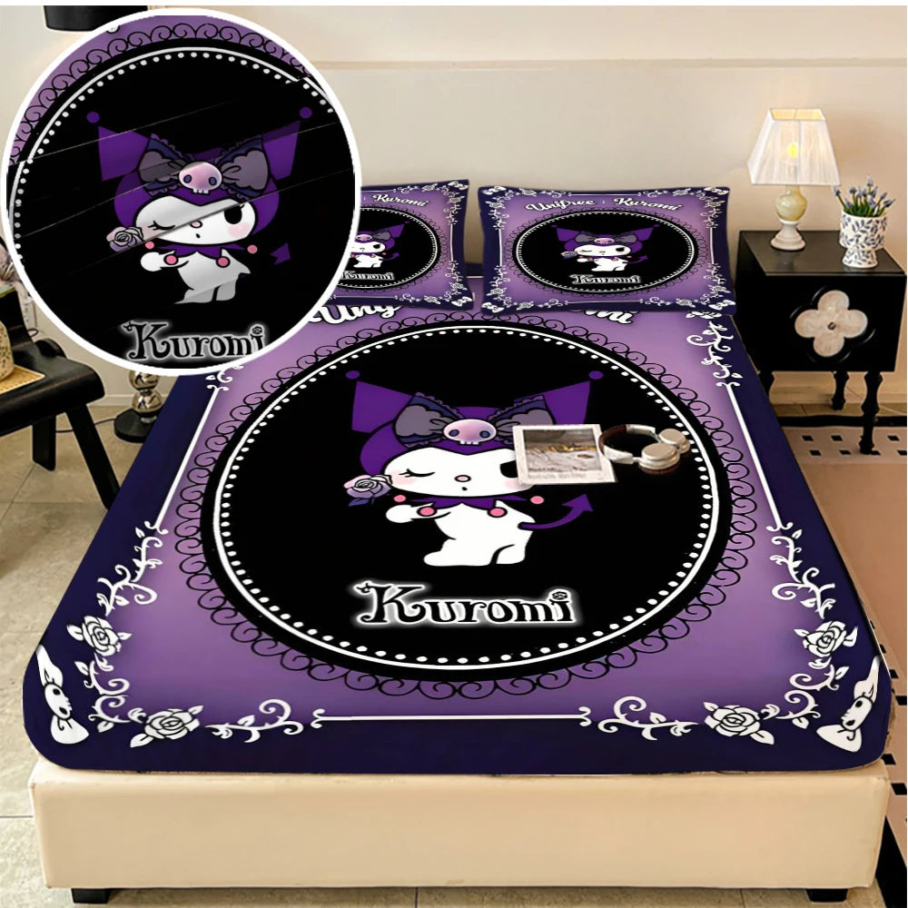 Sanrio Hello Kitty Elastic Bed Sheets, double bed sheets, soft velvet, mattress covers, bed sheet protectors
