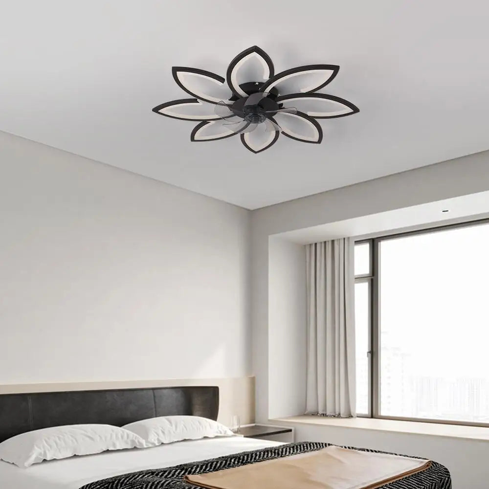 Modern Dining Table LED Lamp Ceiling Fan Light Remote Ventilator Home Lighting.