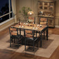 Dining Table Set for 4, Wood Table & Chairs Set of 4 with Corner Protector, Upholstered.