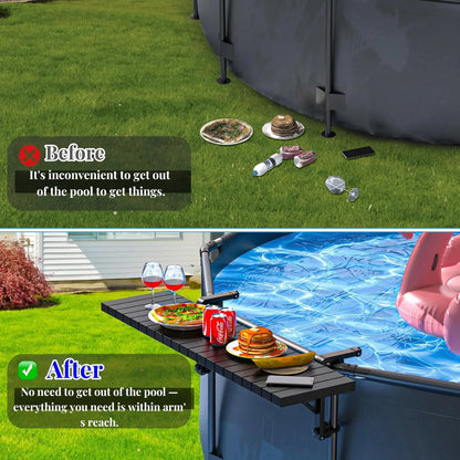 Outdoor Hot Tubs Pool Bar for Above Ground Pool Heavy Duty Pool Side Bar Swim Up Bar Aluminum