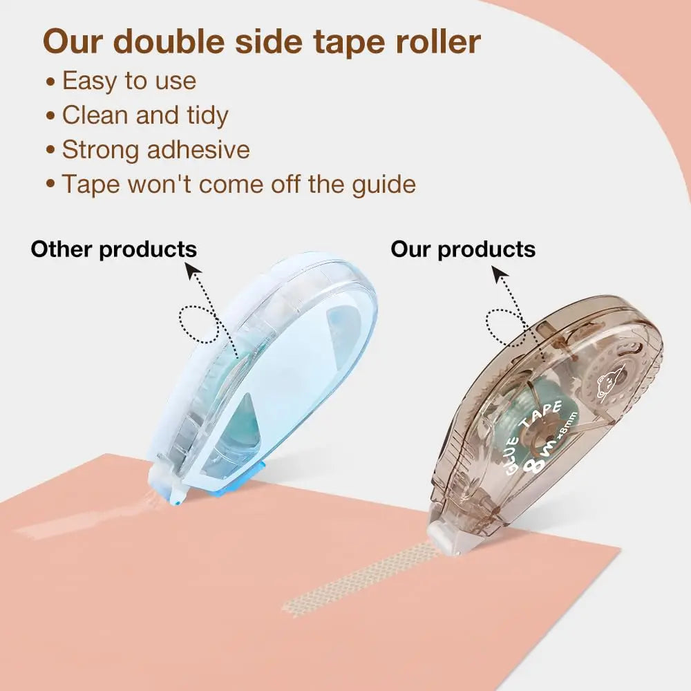 8-pack handmade office stickers, stamps, notes, large capacity double-sided glue tape.