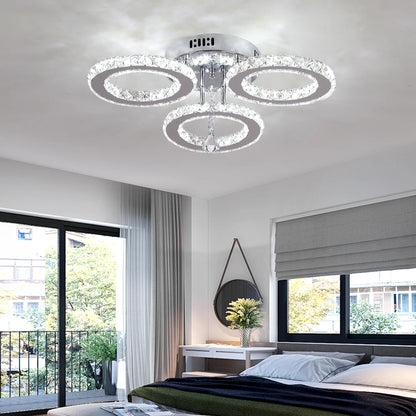 Modern Ceiling Lamp Pendant Light Crystal Led Chandelier, Bedroom Home Decor.