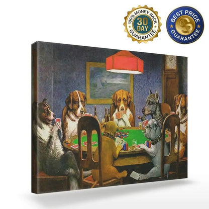 Print Wall Art Pokers Dogs .Playing Cards Wall Decor Modern Artwork Paintings Framed