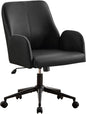 Leather Home Desk Chair, Comfortable Executive Office Chair with Wheels, Adjustable Height.
