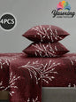 4PCS Zebra Print Bedding Set - Microfiber Sheet Set with Deep Pocket Fitted Sheet