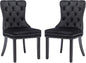 Velvet Dining Chairs Set of 4, Upholstered High-end Tufted Dining Chair with Nail head Back.