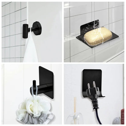 Bathroom Hardware Set 7Pcs Bathroom Towel Rack, Hand Towel Bars Toilet Paper Holders, Towel Rings, Robe Hooks