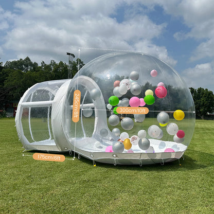 Inflatable 10FT PVC Bubble House Inflatable Children's Toys Outdoor Castle With 750W Air Blower 100 balloons