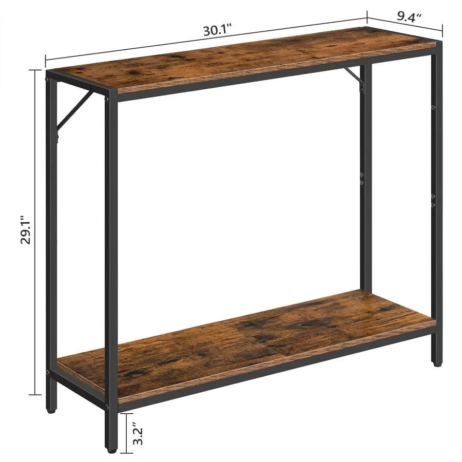 Table, 2Tier Entrance Table, Behind Sofa Table, Sturdy and Stable, for Living Room, Entryway, Foyer.