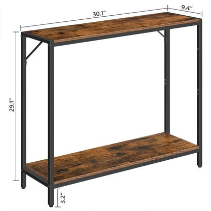 Table, 2Tier Entrance Table, Behind Sofa Table, Sturdy and Stable, for Living Room, Entryway, Foyer.