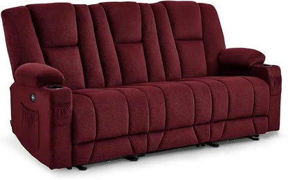 "3-seater zero gravity reclining sofa with heat and vibration massage, for living room"