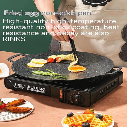 28-34CM Outdoor BBQ Grill Pan, Non-Stick Stovetop Baking Tray, Roasting Grill Plate.