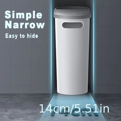 2/1 Pack Bathroom Trash Can, Small Durable Plastic Trash Can, Easy to Clean, Space-Saving.