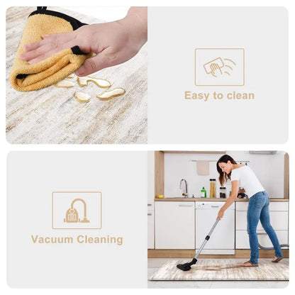 Anti Fatigue Kitchen Mats for Floor 2 Piece, Cushioned Abstract Kitchen Rugs, Memory Foam.
