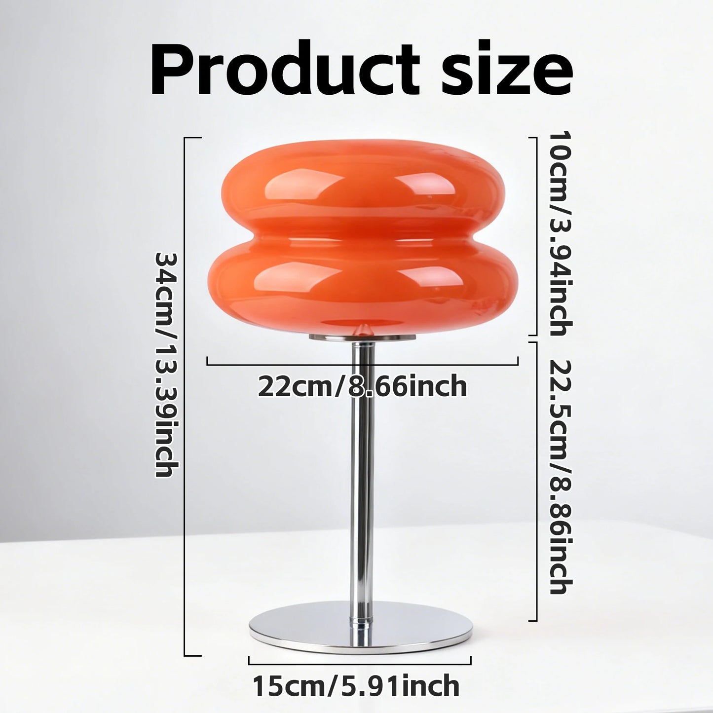 Macaron Glass Table Lamp, Dimming, Living Room and Eye Protection Night Light Bedroom Decor