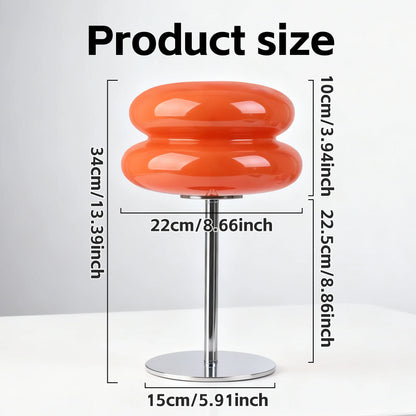 Macaron Glass Table Lamp, Dimming, Living Room and Eye Protection Night Light Bedroom Decor