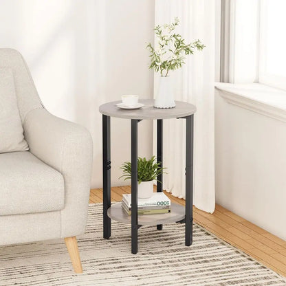 Small End Tables, set of 2 Half Round Side Table for Living Room, Small Round Coffee Table