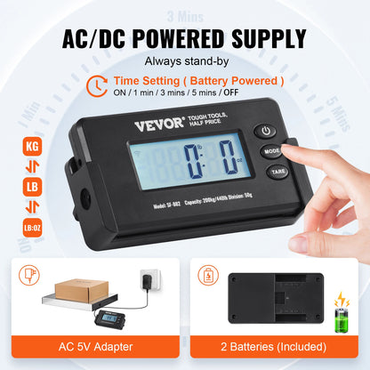 Split Type Digital Shipping Scale Postal Mailing Weighing Scale with HD LCD Screen for Luggage.