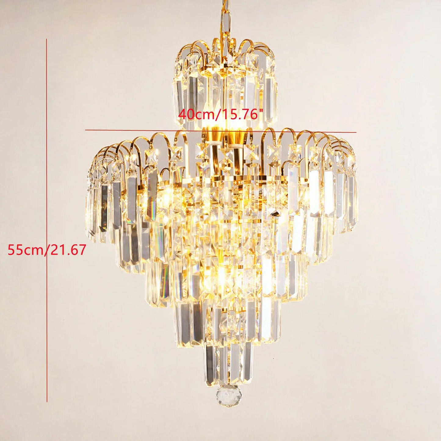 Luxury Crystal Chandelier Modern Ceiling Light Pendant Fixture Lighting, Elegant Decor.