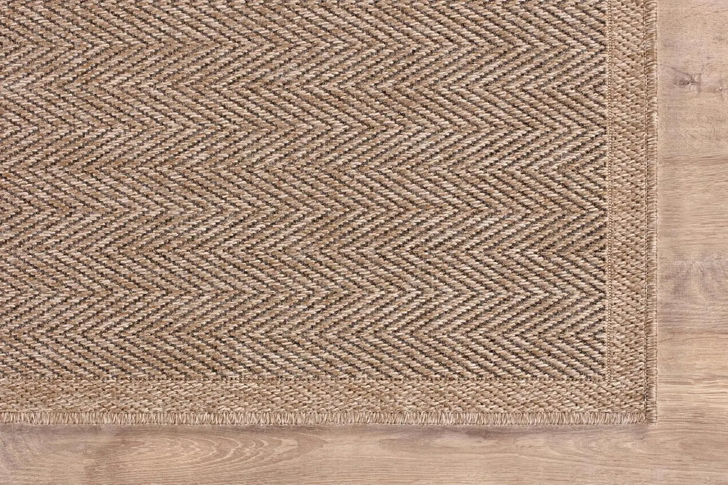 5x7 Natural Fiber Area Rug, Herringbone Seagrass Design for Indoor Outdoor Use in Living Room Patio