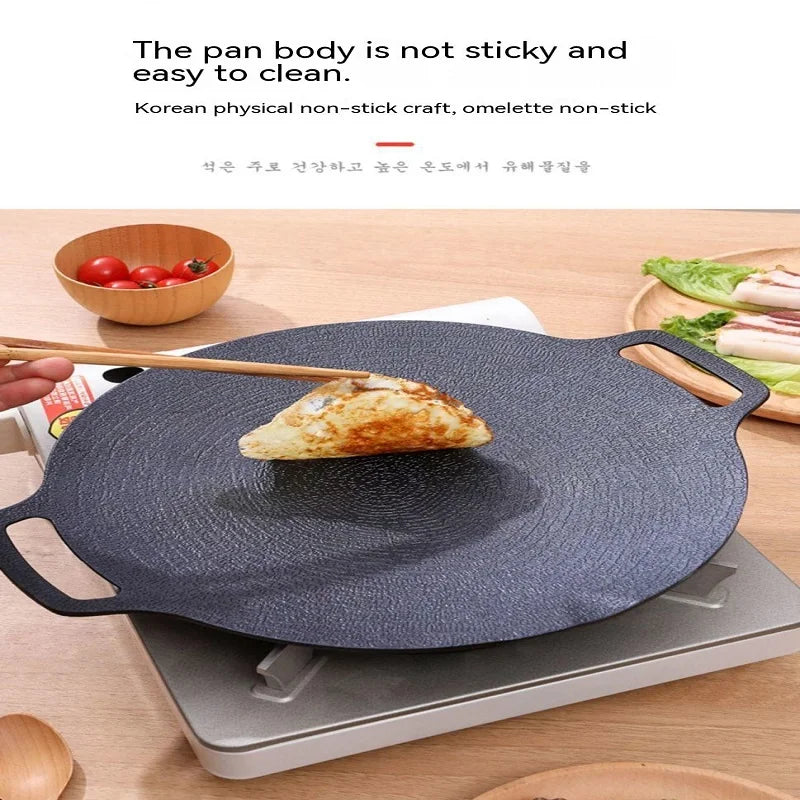 28-34CM Outdoor BBQ Grill Pan, Non-Stick Stovetop Baking Tray, Roasting Grill Plate.